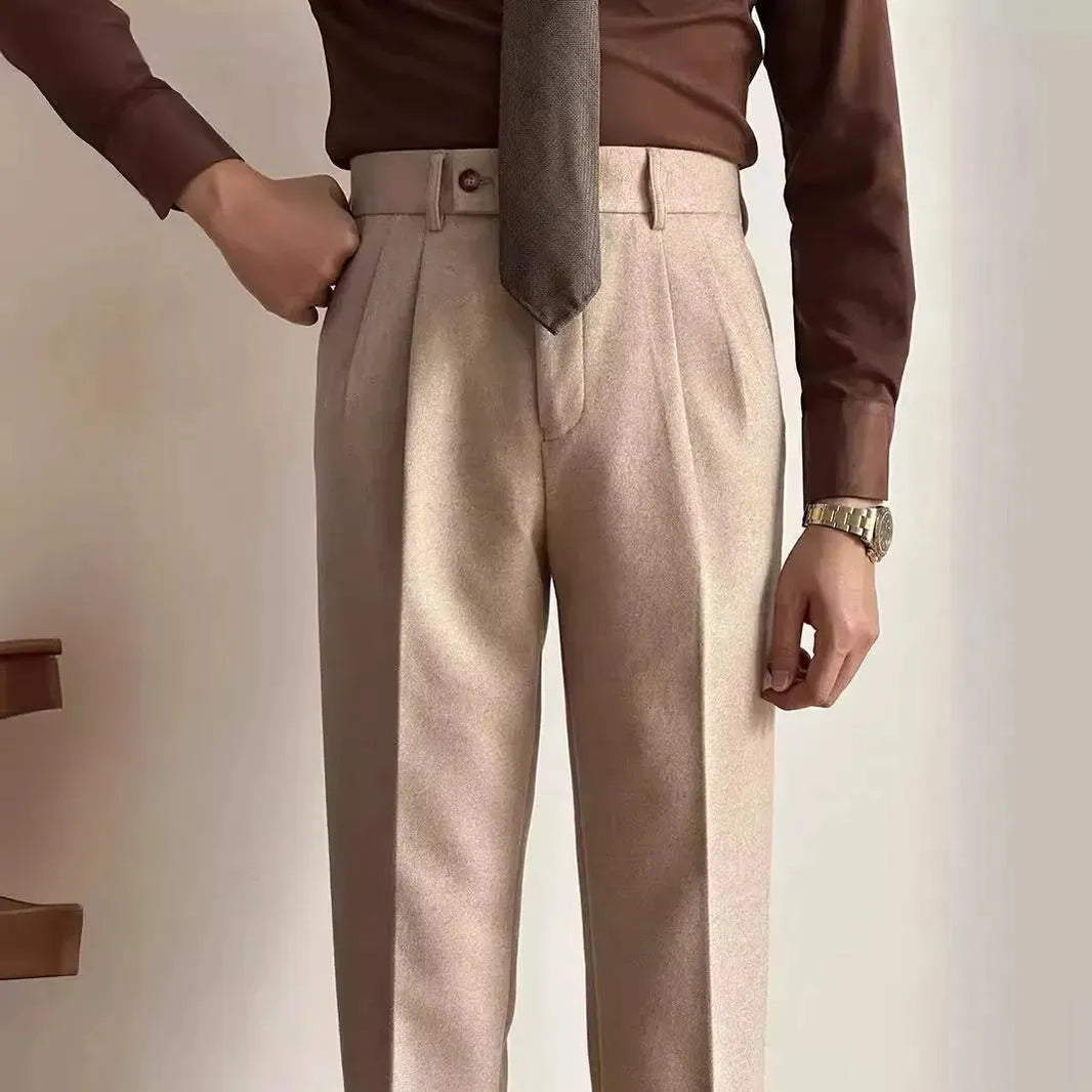 Straight Fitted All-matching formal business Office Work Suit Pants trouser For Men - EX-STOCK CANADA