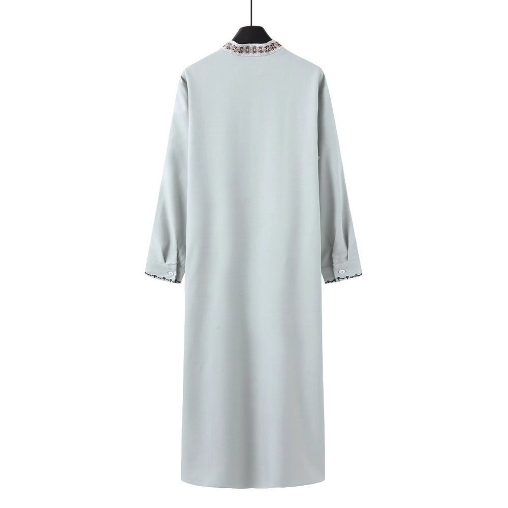 ملابس الرجال المسلمين رداء واسع مع ياقة عصرية - EX-STOCK Canada