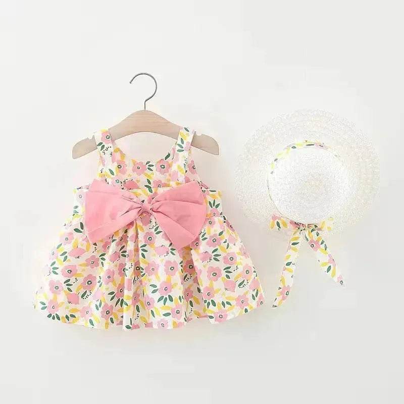 Casual Newborn Baby girl Printed Bow Princess Dress - EX-STOCK Canada