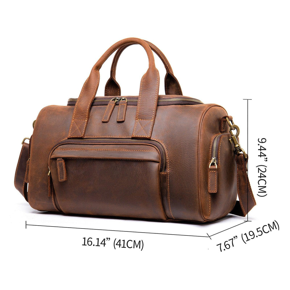 Nouveau sac à main en cuir fait main rétro pour hommes en cuir | Grande capacité EX-STOCK Canada