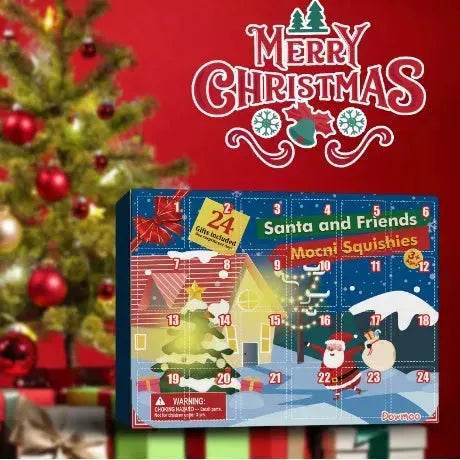 Dowmoo Christmas Pinch Joy Advent Calendar Blind Box, 24 Boxes Christmas Surprise Blind Box Rubber Animal Toys - EX-STOCK Canada