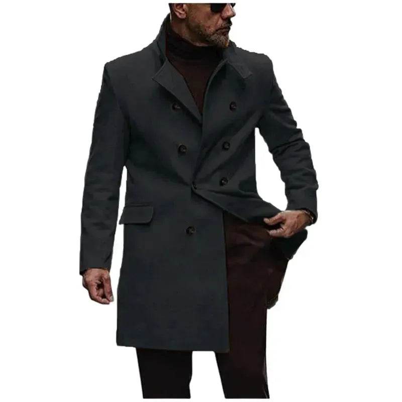 Warm Autumn Winter Lapel Casual long Business Coat for Men - EX-STOCK Canada