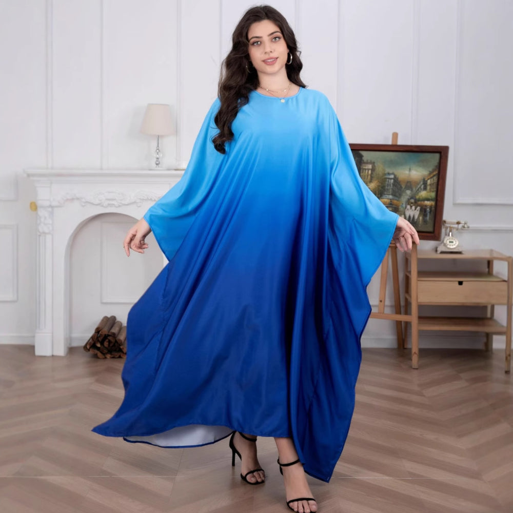 Robe Bat en Satin Doux pour Femme Musulmane Grande Taille - EX-STOCK Canada