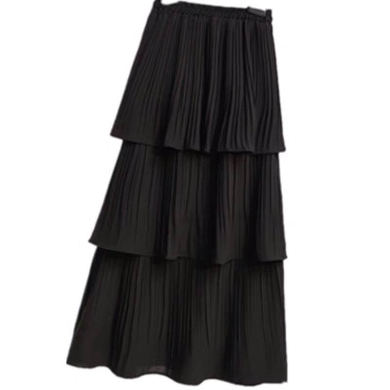 Women's Spring And Summer Chiffon layered Midi maxi Skirt - EX-STOCK Canada