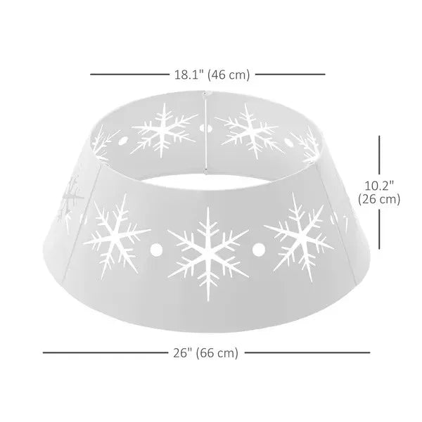 26 Christmas Tree Base Cover, Christmas Tree Collar With Hollow Snowflake Patterns For Home Decoration, White EX-STOCK Canada