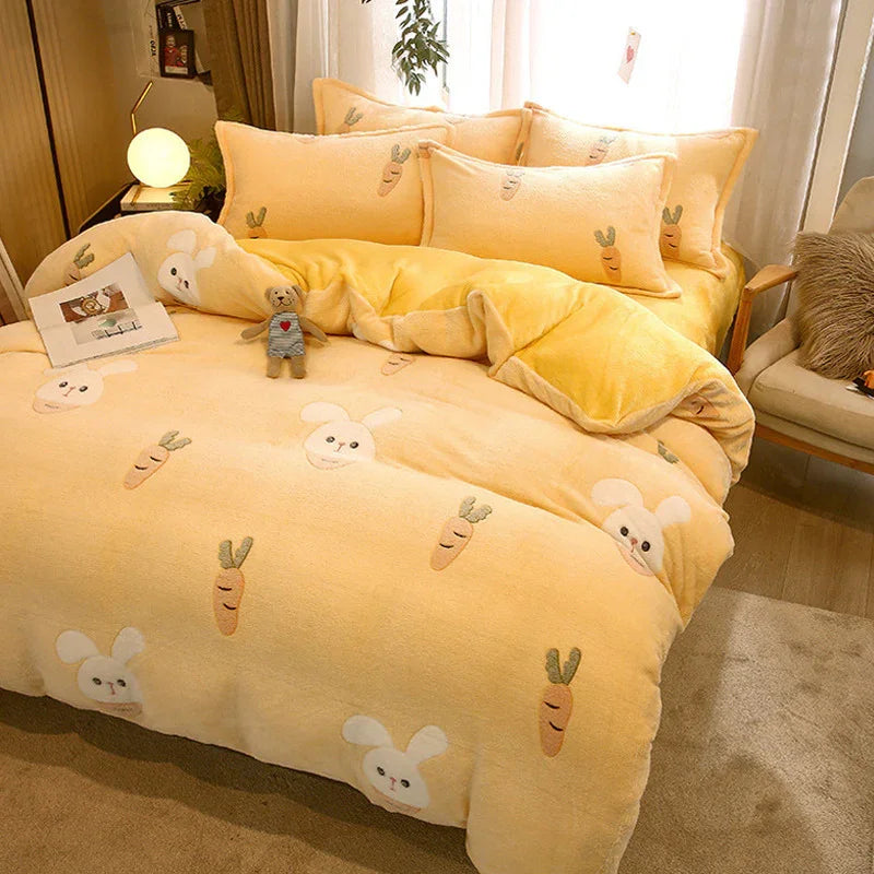 Housse de couette en lait simple épaissie double faceEX-STOCK Canada