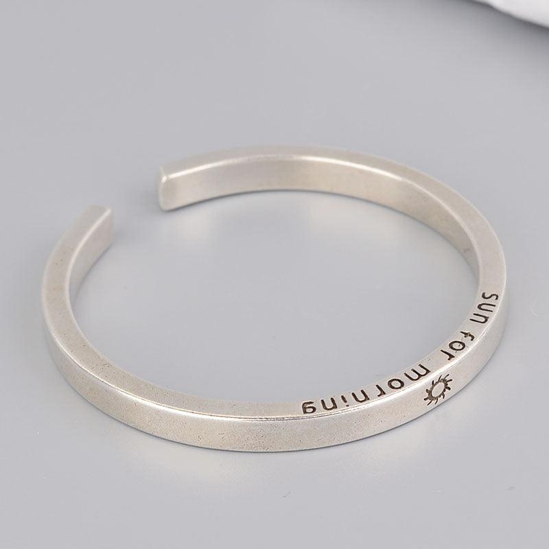 Bracelet Couple Soleil Lune Vintage Argent Vieilli - EX-STOCK Canada