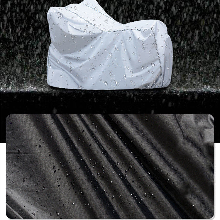 Motorcycle & Electric Scooter Waterproof Cover — Black & Silver | S–2XL 2