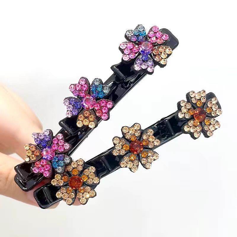 Girls Floral Rhinestone Bling Hair clip Hair Accessories - EX-STOCK Canada