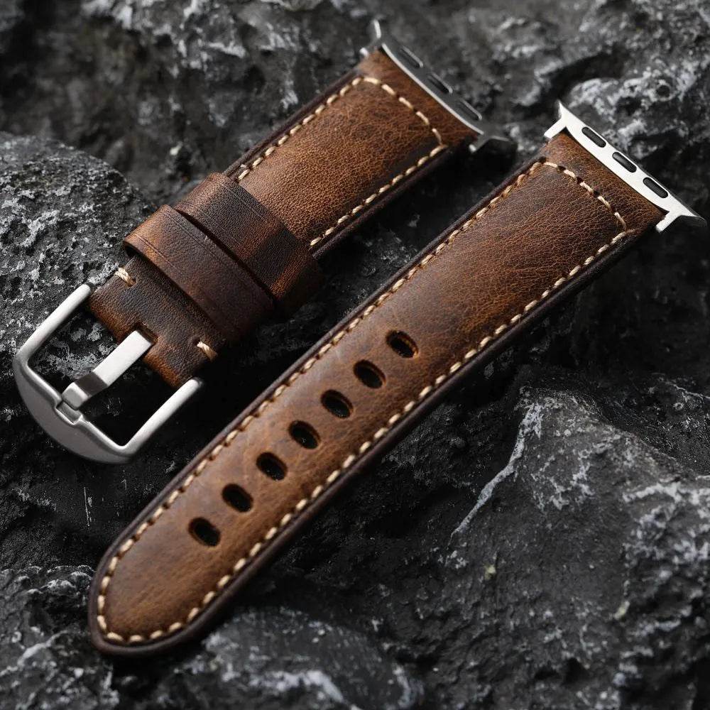 Pure Cowhide Strap Retro Style Watch Bracelet - EX-STOCK Canada