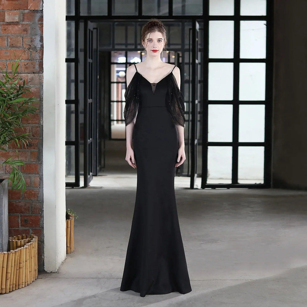 Bride Long Suspender Appreciation Dinner Party Slim-fit Fishtail Skirt Dress EX-STOCK Canada