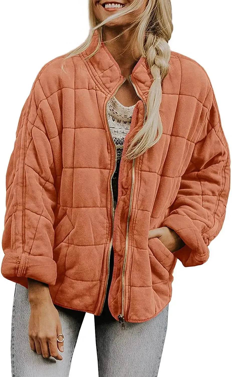 Casual Winter Cotton Padded Loose Pockets Long Sleeved Jacket Women - EX-STOCK Canada