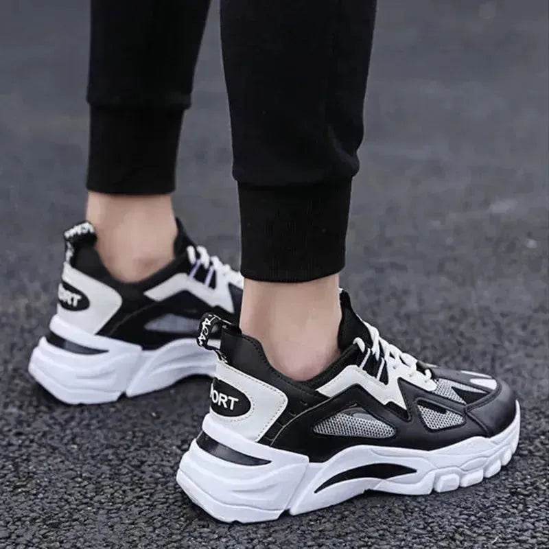 Y2K Fashion Outfit White Sneakers Men Non Slip Walking Running Shoes Sports - EX-STOCK Canada