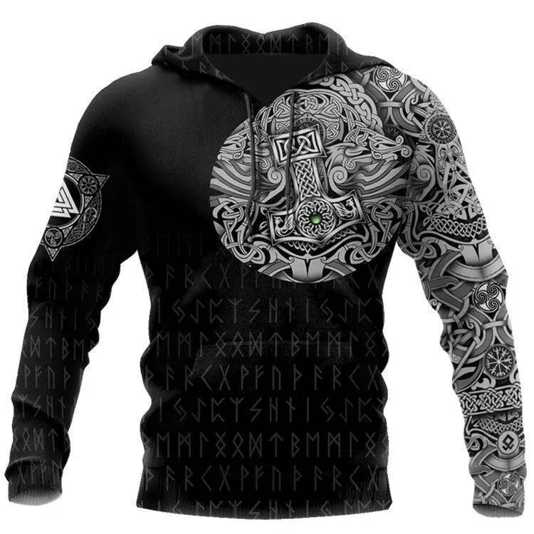 Men's Gothic Printed Street Fashion Classic Hoodie Pullover - EX-STOCK Canada