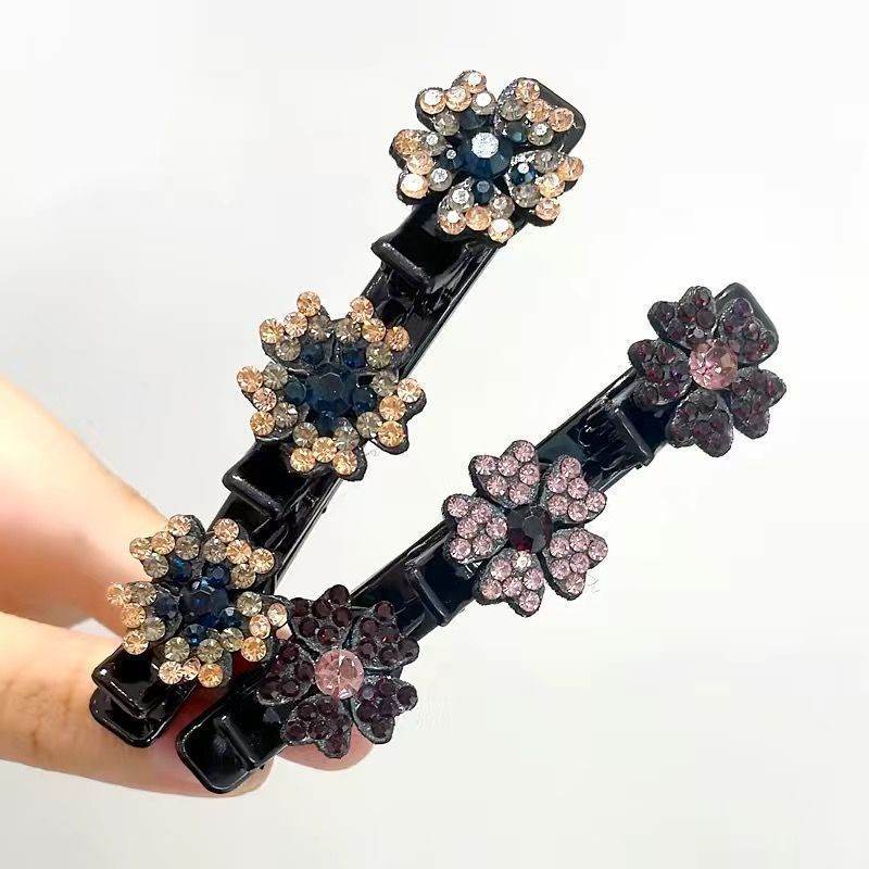 Girls Floral Rhinestone Bling Hair clip Hair Accessories - EX-STOCK Canada
