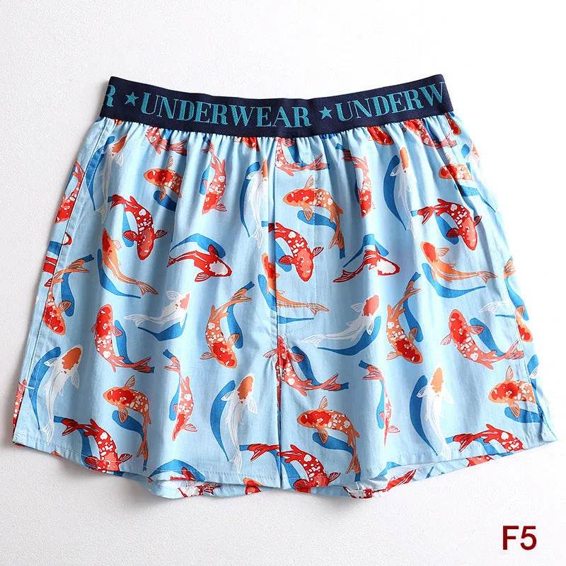 Cartoon Printed Cotton Men's Underwear Loose Boxer Short Breathable - EX-STOCK Canada