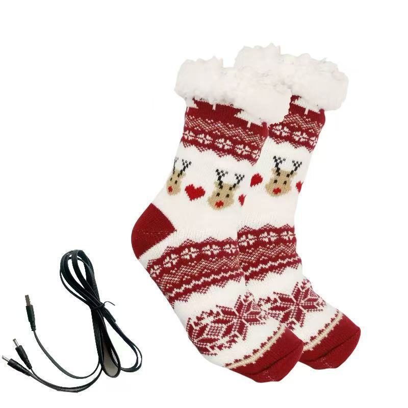 USB Electric Heating Warm Thickened Heating Room Socks EX-STOCK Canada