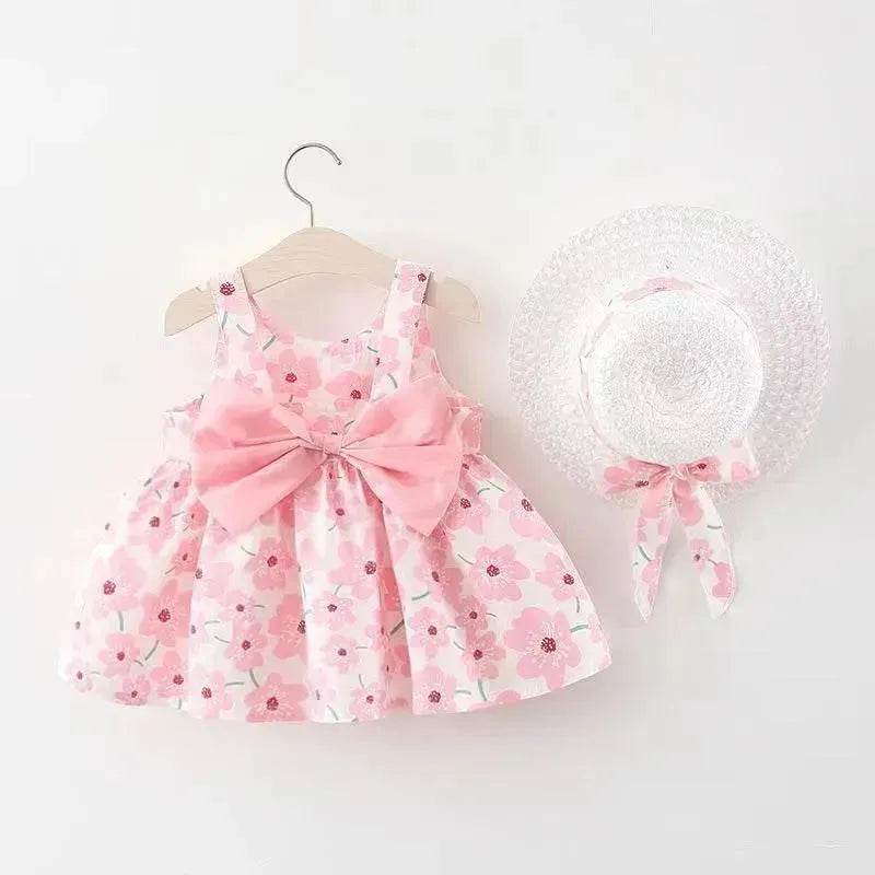 Casual Newborn Baby girl Printed Bow Princess Dress - EX-STOCK Canada