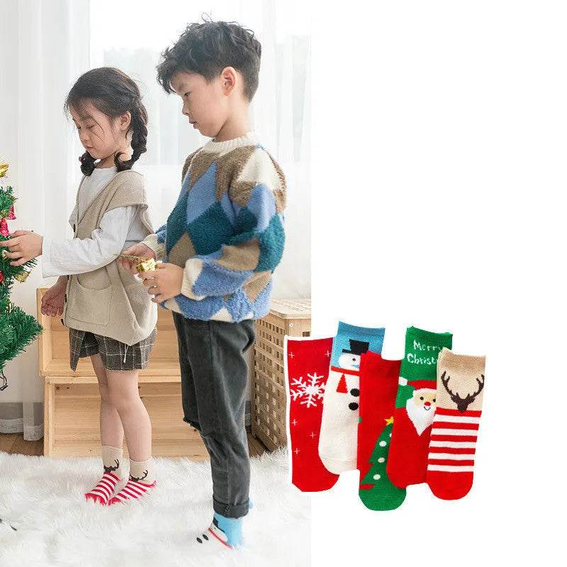 Children's Fashion Simple Mid-calf Christmas Stockings - EX-STOCK Canada
