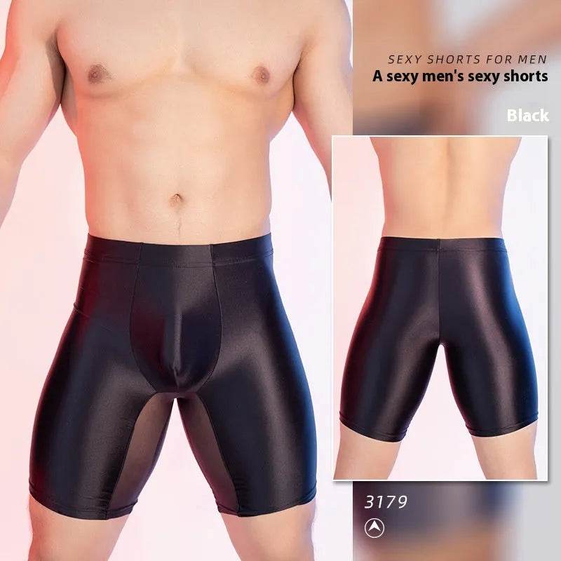 High Elasticity Glossy Ice Silk Sexy Fitness Shaping Leggings - EX-STOCK Canada