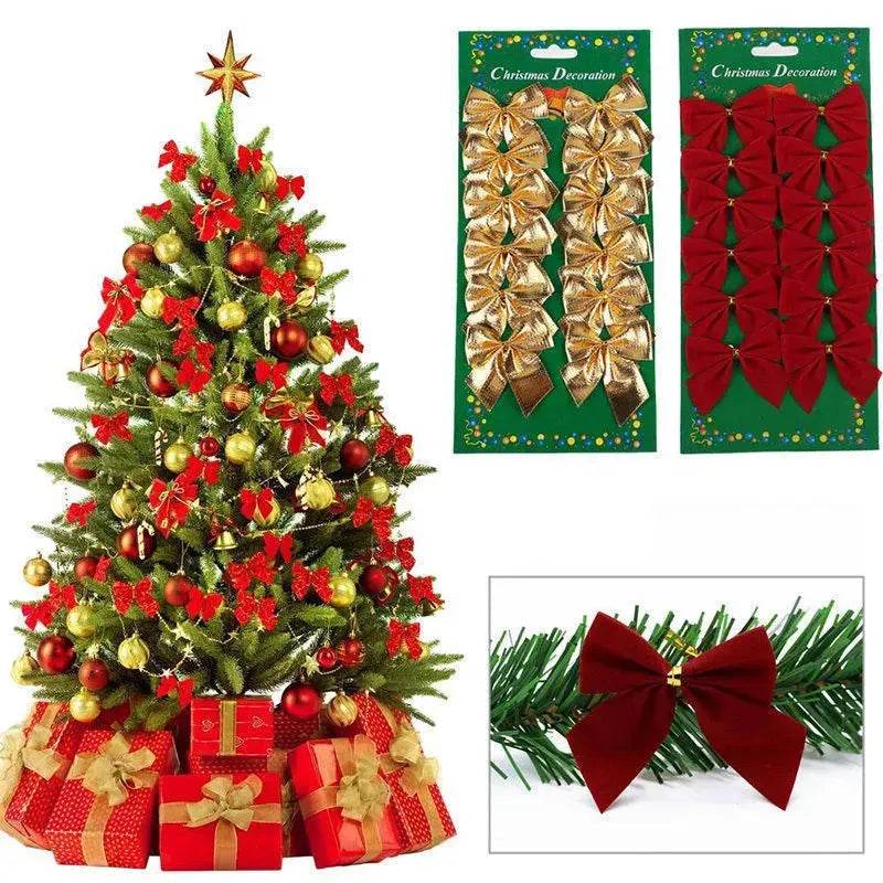 Christmas Tree Ornaments Christmas Decoration Bow - EX-STOCK Canada