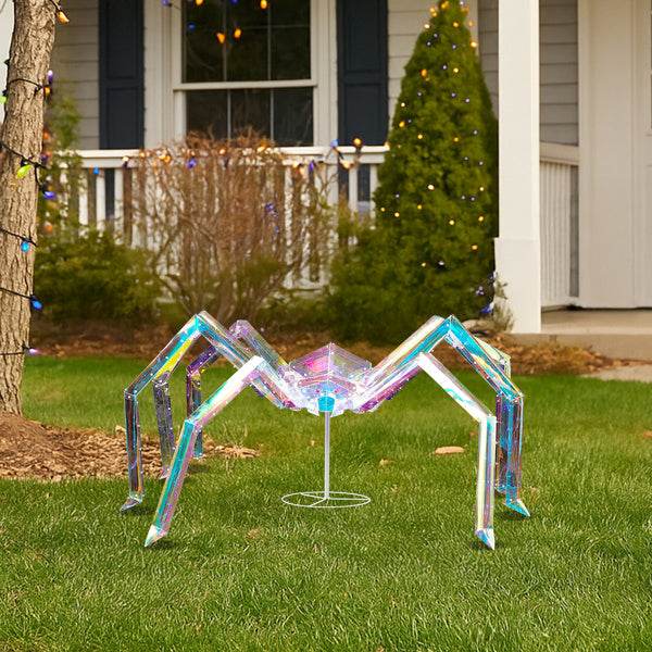 3ft Prism Spider, Illusion, 340 Purple Copper Wire Light, 4.5V 3.6W Halloween Standing Decoration US Specification - EX-STOCK Canada