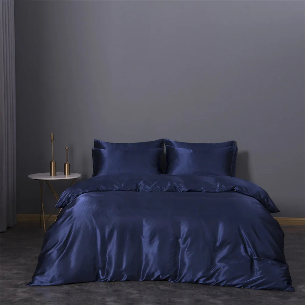 Simulation Silk Three-piece Duvet Cover Bedding EX-STOCK Canada