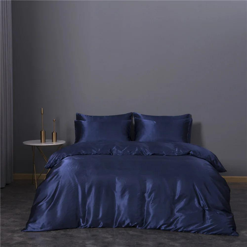 Housse de couette en trois pièces en soie synthétiqueEX-STOCK Canada