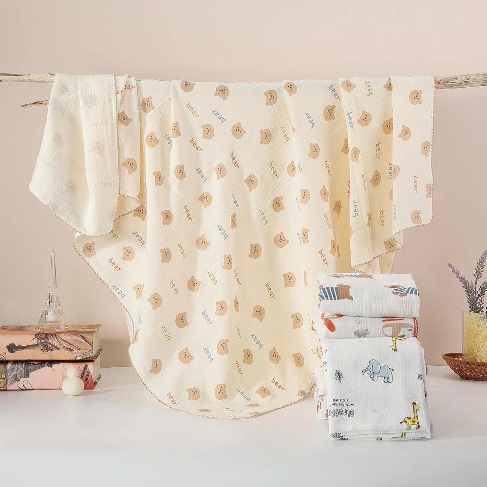 Manta con cubierta de gasa de doble capa, edredón fino, saco de dormirEX-STOCK Canada