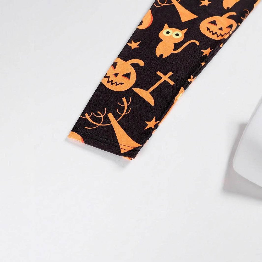 Digital Printing Halloween Round Neck Long Sleeve Plus Size T-shirt - EX-STOCK Canada