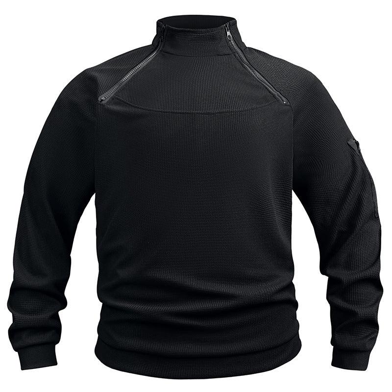 Pull pour hommes à col montant, chaud et ample, vêtement de couleur unieEX-STOCK Canada