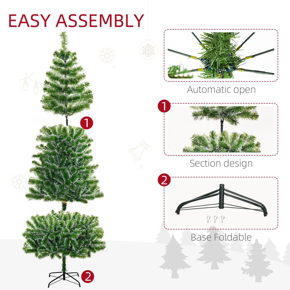 7FT Christmas Tree Artificial Classic Tree Holiday Indoor Decoration, With Mental Support 968 Tips, Green EX-STOCK Canada