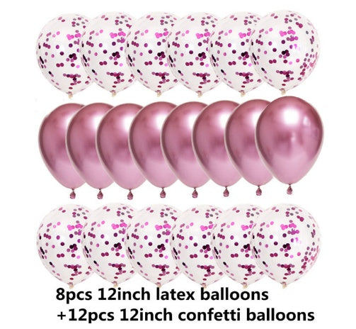 Sequined Latex Balloons for Birthday & Wedding Decorations – 12 Inch Colorful Party Balloons