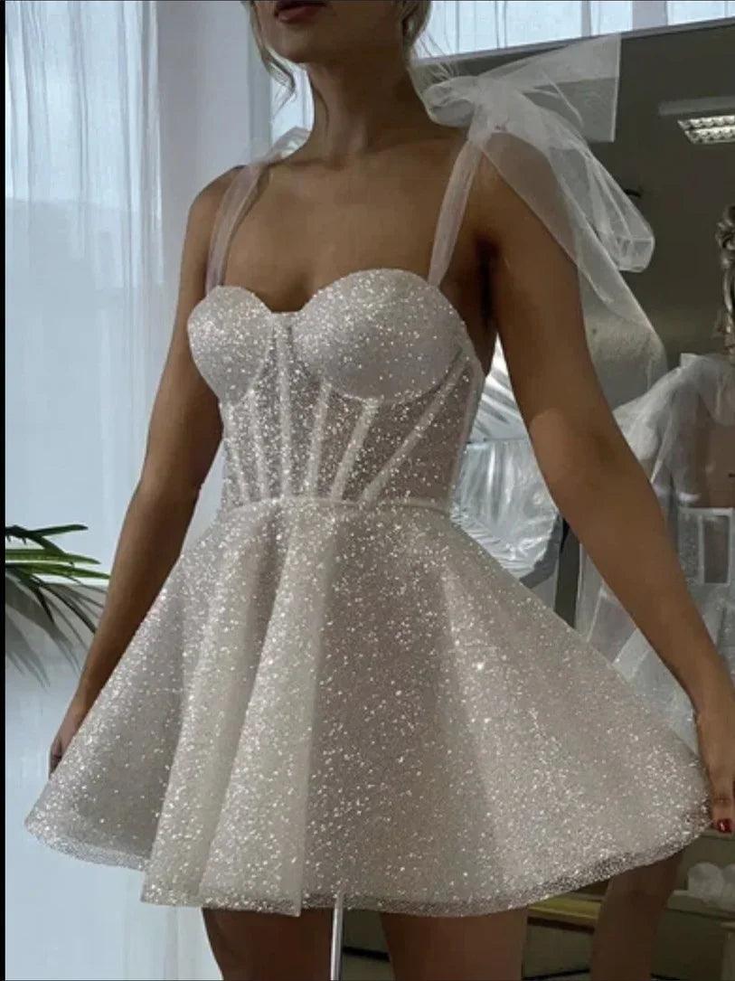 White Silver Spray Skirt Wedding Dress Dinner Suit EX-STOCK Canada