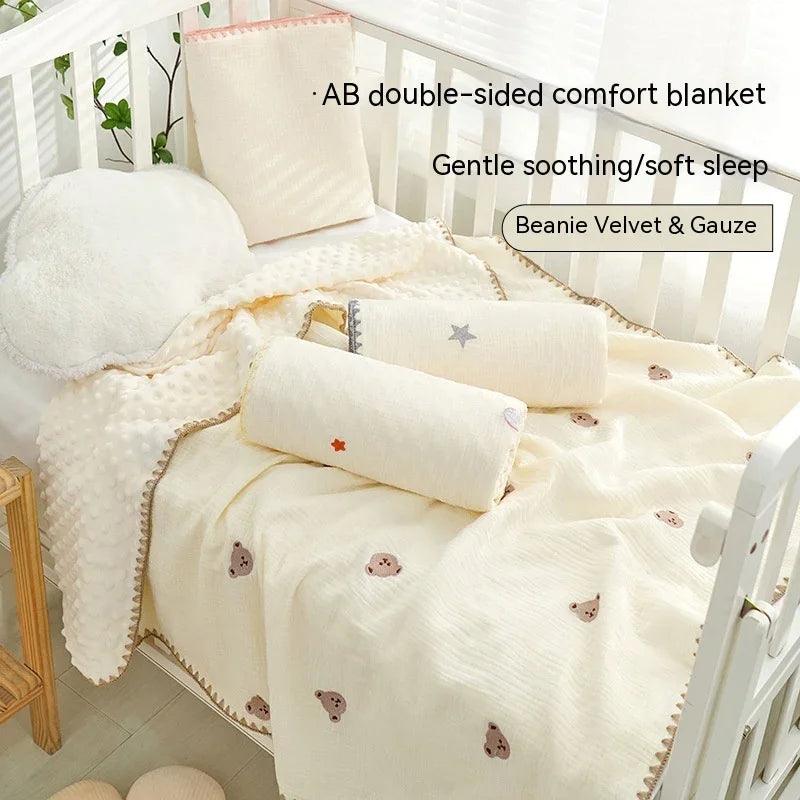 Couverture Doudou Couverture Bébé Crêpe Couverture Apaisante pour Nouveau-néEX-STOCK Canada