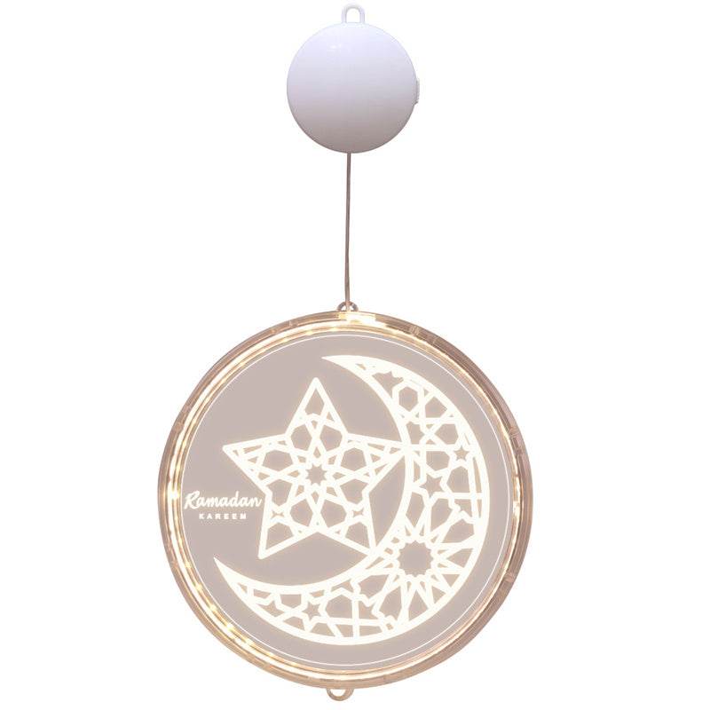 Acrylic Moon Castle Eid Al Fitr Ramadan Hanging Lamp Battery - EX-STOCK Canada