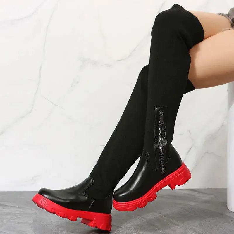 Long Boots Women Winter Shoes Fashion Side Zipper Knee High Boots - EX-STOCK Canada