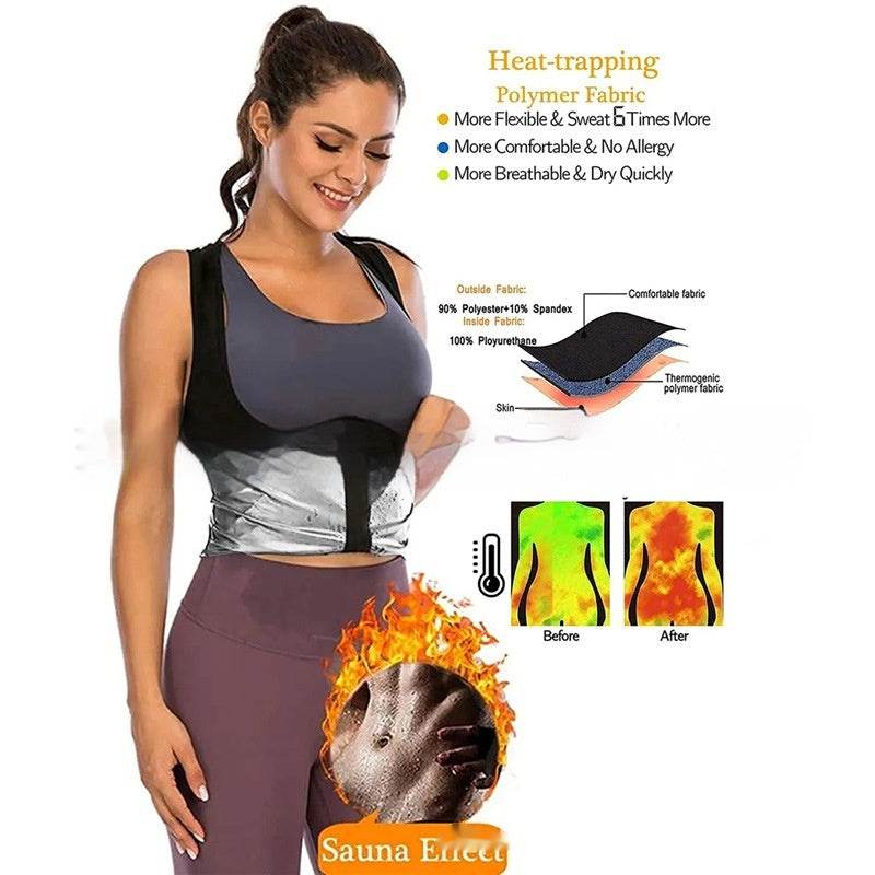 Workout Neoprene Sauna Sweat Vest for Women Tank Top - EX-STOCK Canada