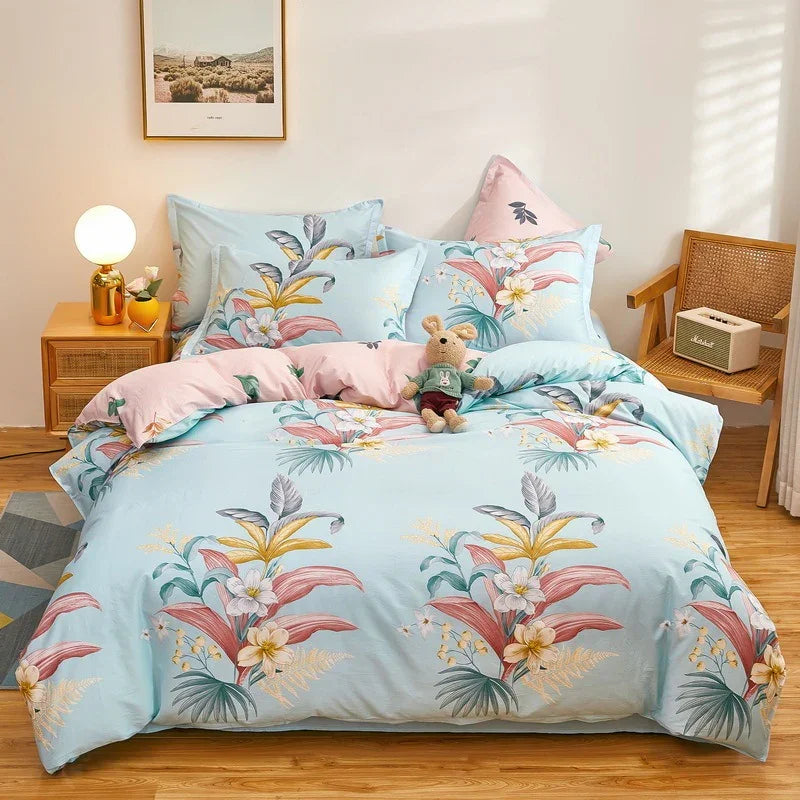Cotton Duvet Cover One-piece Wholesale Pure Single Double Student Dormitory Bed Sheet Four-piece Set EX-STOCK Canada