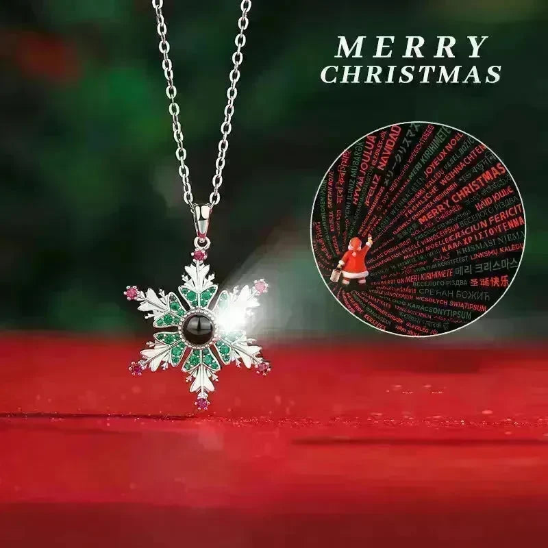 Snowflakes Christmas Necklace gift for women - EX-STOCK CANADA