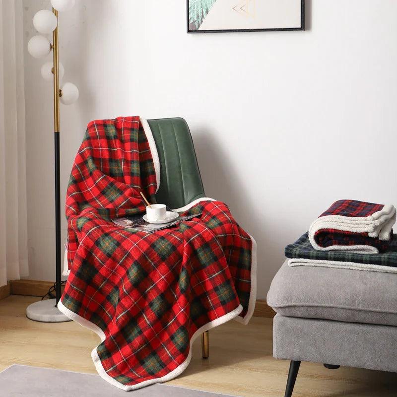 Couverture en laine d'agneau Plaid uni Couverture Couverture pour sieste Couverture pour siesteEX-STOCK Canada