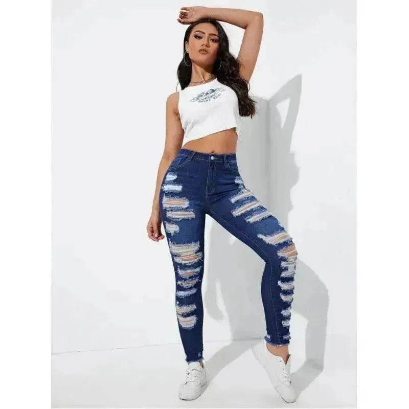 All-match Skinny Denim Trousers For Women - EX-STOCK Canada