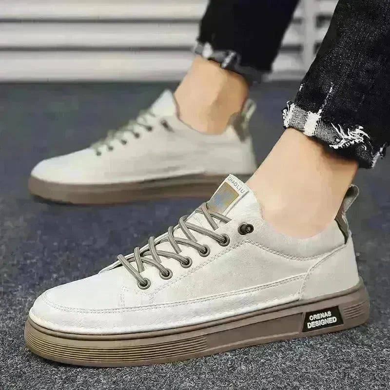 All-matching Sneakers Daily Leisure Sports Work Platform Casual Sneakers Shoes for Men Canvas Sneakers for Men - EX-STOCK CANADA