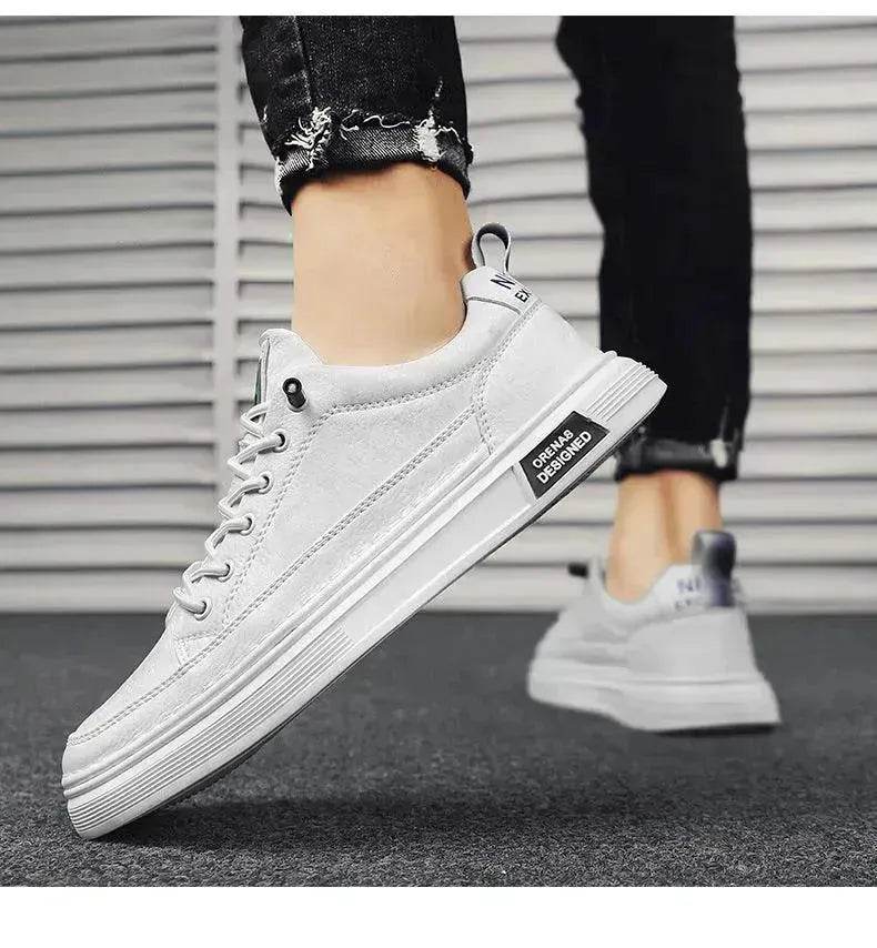 All-matching Sneakers Daily Leisure Sports Work Platform Casual Sneakers Shoes for Men Canvas Sneakers for Men - EX-STOCK Canada