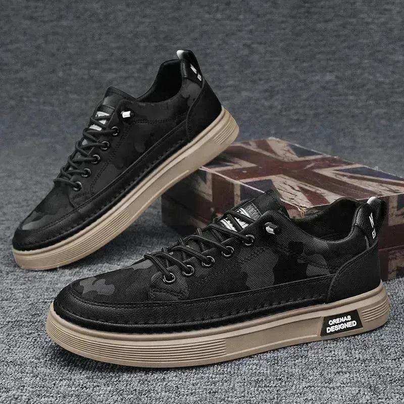 All-matching Sneakers Daily Leisure Sports Work Platform Casual Sneakers Shoes for Men Canvas Sneakers for Men - EX-STOCK Canada