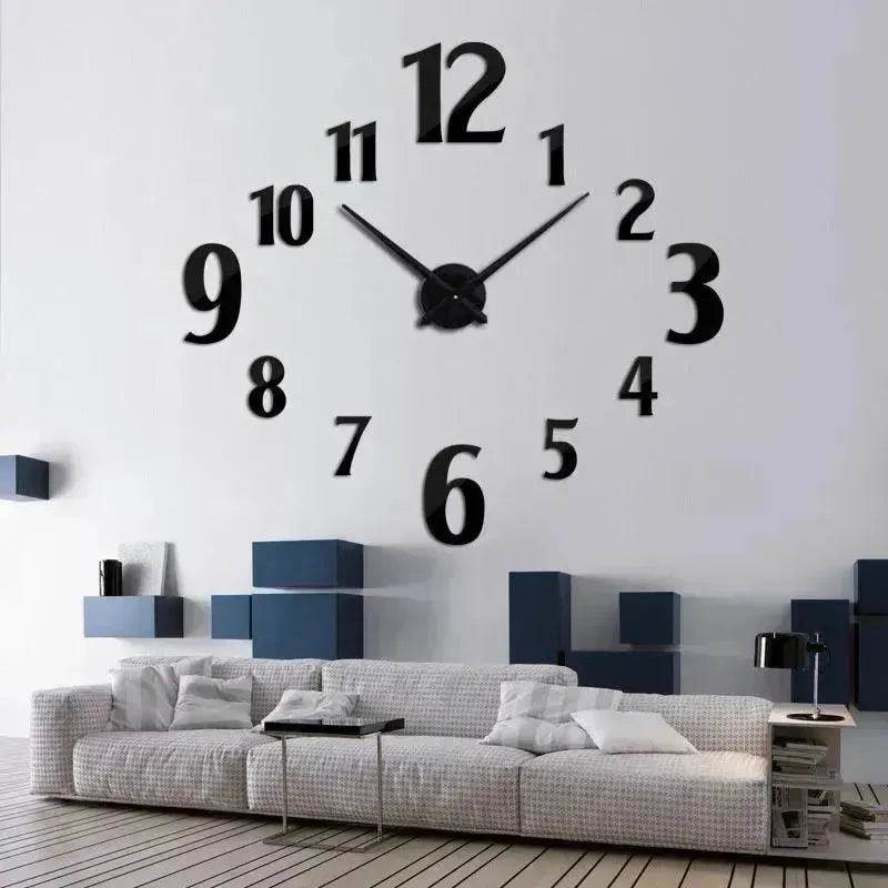 American Style Creative Three-Dimensional Decoration DIY Mirror Wall Stickers Nordic Clocks - EX-STOCK Canada