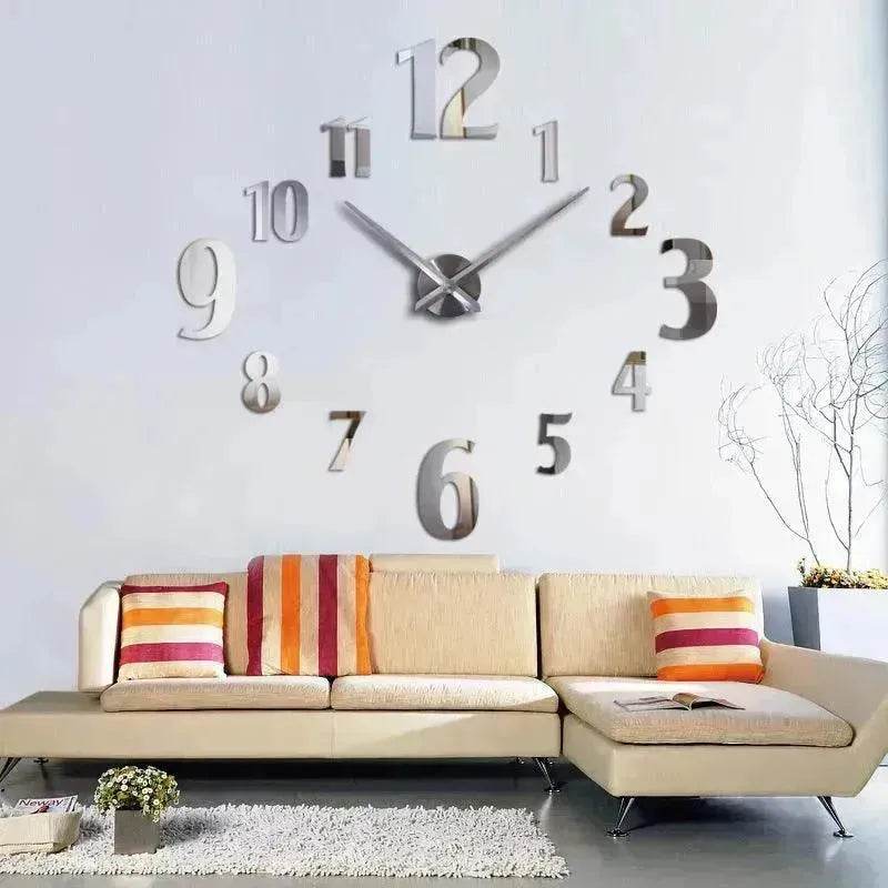 American Style Creative Three-Dimensional Decoration DIY Mirror Wall Stickers Nordic Clocks - EX-STOCK Canada