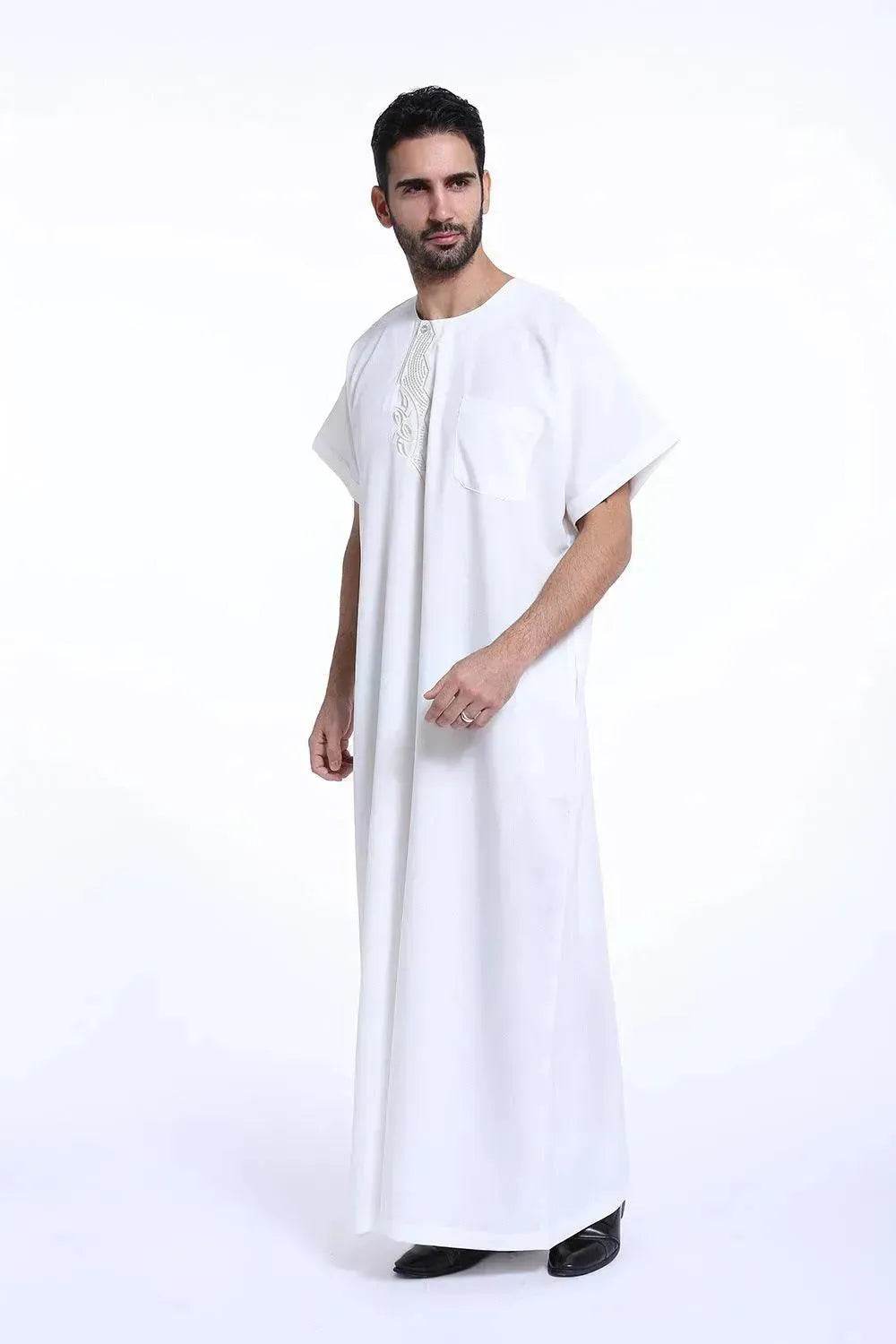 Fashionable and Elegant Arab Contemporary Middle Eastern Men's Robe Moroccan Men's Jalabiya - EX-STOCK Canada