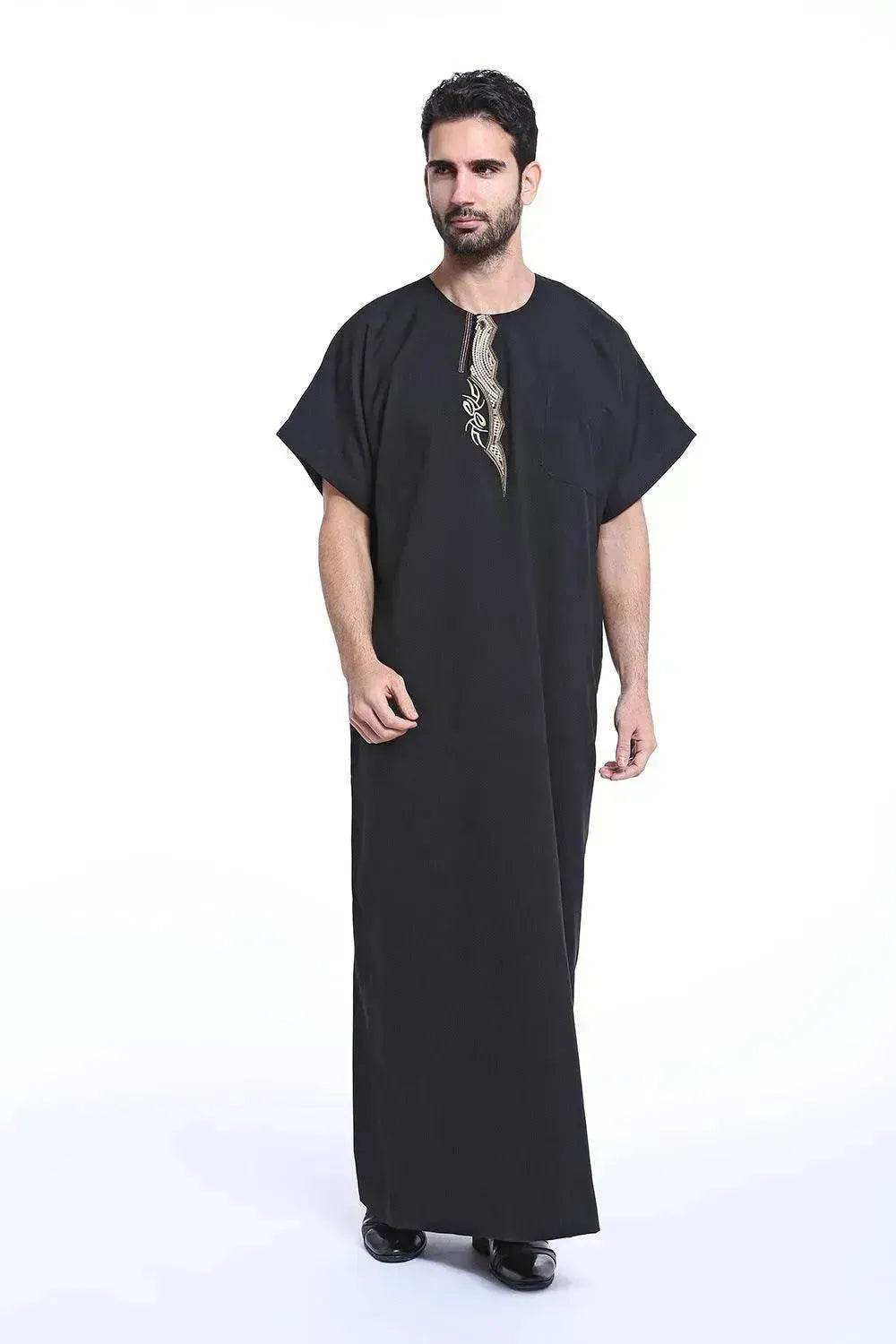 Fashionable and Elegant Arab Contemporary Middle Eastern Men's Robe Moroccan Men's Jalabiya - EX-STOCK Canada