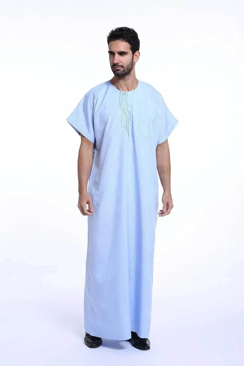 Fashionable and Elegant Arab Contemporary Middle Eastern Men's Robe Moroccan Men's Jalabiya - EX-STOCK Canada